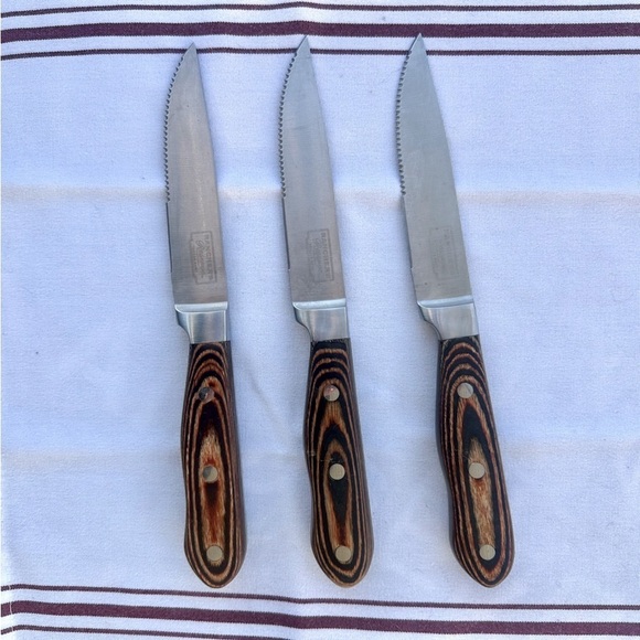 Rancher's Reserve Steak Knives Forged 5” Blade Wood Handle - Picture 2 of 6